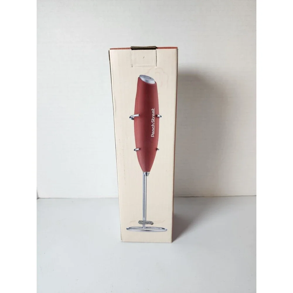 New Peach Street Handheld Milk Frother-Mini Frother Wand Battery Mixer W Stand